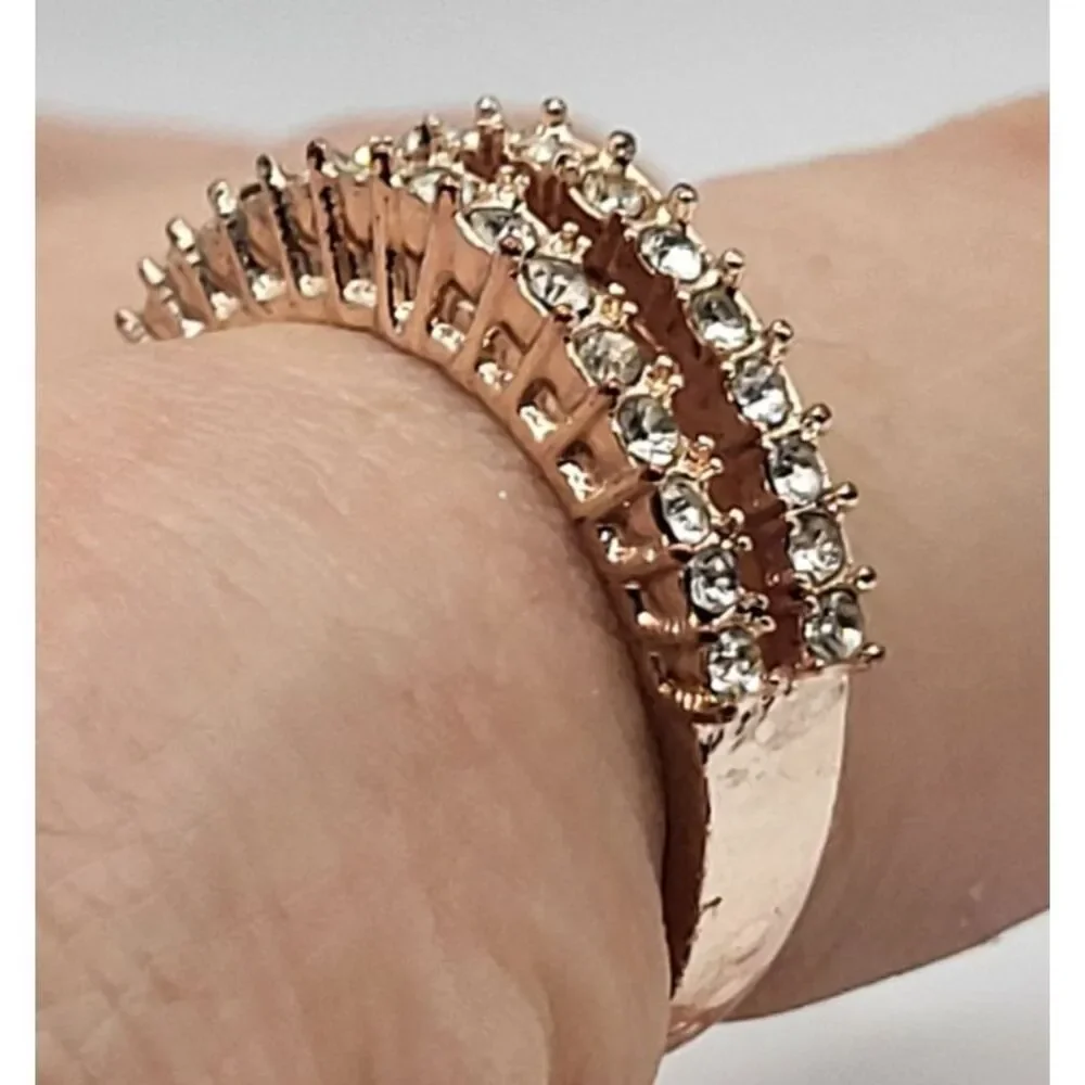 Double Band Stacking Rose Gold Tone Ring size 8.25